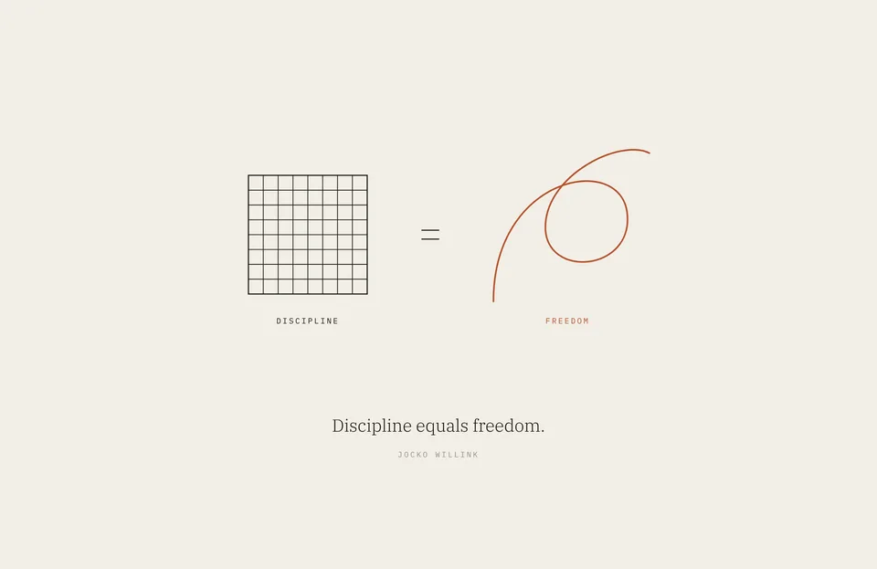 &ldquo;Discipline equals freedom.&rdquo; Jocko Willink